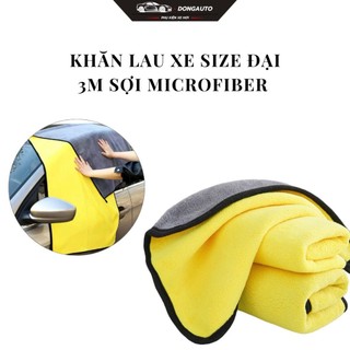 Khăn lau xe ô tô chuyên dụng mềm mịn lau rửa xe hơi size lớn dong auto