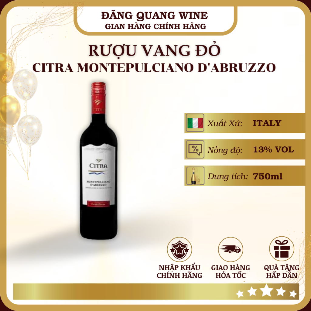 Rượu vang đỏ Citra Montepulciano D'Abruzzo