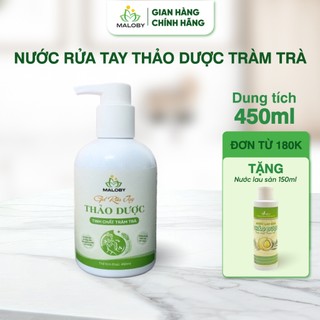 Nước Rửa Tay Hữu Cơ MALOBY Dạng Gel Sạch Khuẩn, Khử Mùi An Toàn, Lành Tính Cho Mọi Làn Da 450ml