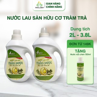 Nước Lau Nhà Hữu Cơ Tràm Trà MALOBY Thơm Mát Tự Nhiên Sạch Khuẩn Khử Mùi Đuổi Muỗi Hiệu Quả 2L và 3.8L