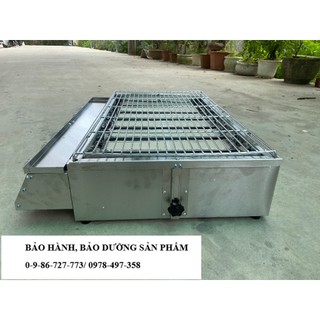 Bếp nướng hàu- Bếp nướng hải sản dùng gas 4 họng nhỏ inox 100%