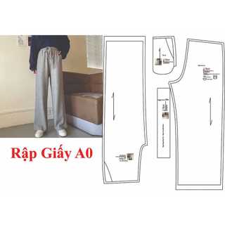 Rập giấy a0 quần suông mã 1366