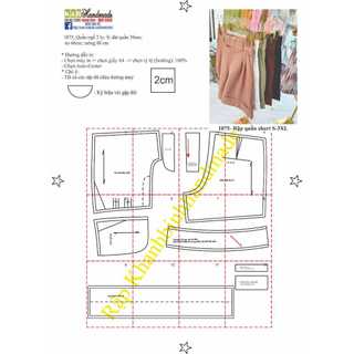 Rập quần short mã 1075- giấy A0 (BẢN VẼ)