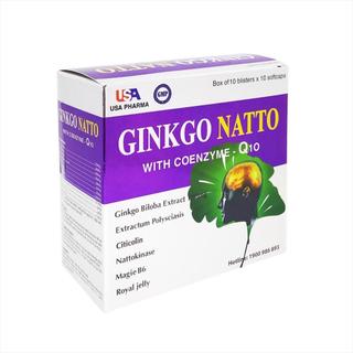 Hoạt huyết dưỡng não Ginkgo Natto Q10 - Hỗ trợ và phòng ngừa tai biến mạch máu não , suy giảm trí nhớ - hộp 100 viên