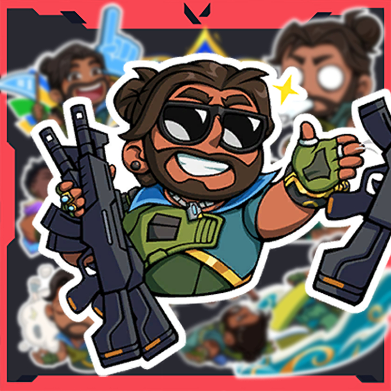 Sticker Valorant - Hình dán Agent Habor (set 9 hình)