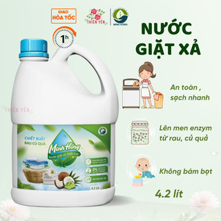 [ Nước giặt Minh Hồng 4.2L an toàn cho trẻ sơ sinh ] Nước giặt sinh học enzym bóc tách nhanh vết bẩn
