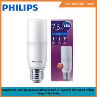 Bóng đèn led philips dlstick 7.5w e27 1pf/12 apr ánh sáng trắng- hàng chính hãng
