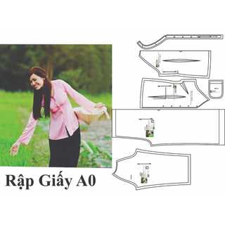 Rập giấy A0 - AD34 - bộ bà ba người lớn (BẢN VẼ)