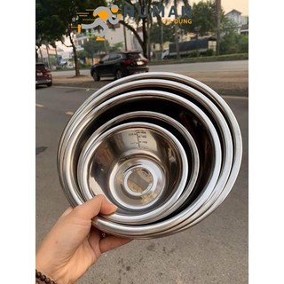Combo 5 chậu/ tô/ thau sâu inox hàng dày đa năng