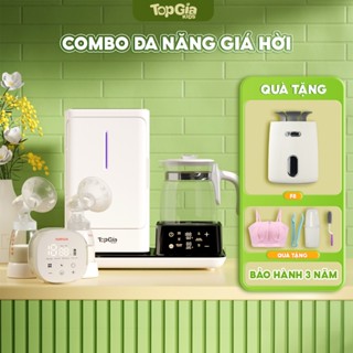  Combo máy hâm sữa tiệt trùng UVC Topgiakids và hút sữa cao cấp sấy khô tiệt trùng đa năng 