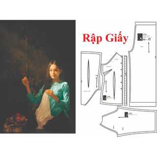 Rập giấy a0 mã ad35 - bộ bà ba cổ tròn