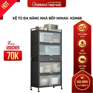 Kệ tủ bếp để đồ nhà bếp đa năng thông minh có nắp đậy mimax kdn-68, kệ lò vi sóng lò nướng 4-5 tầng