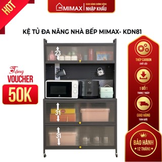 Kệ Tủ Nhà Bếp Để Đồ Đa Năng Thông Minh MIMAX KDN81 , Kệ Lò Vi Sóng Lò Nướng, Xoay 360 độ