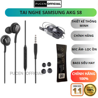 Tai Nghe có dây jack 3.5mm AKG S8/NOTE8 CHÍNH HÃNG Tặng 1 Bộ Đệm Tai Nghe (ko kèm hộp đựng) BẢO HÀNH 1 NĂM PUCEN