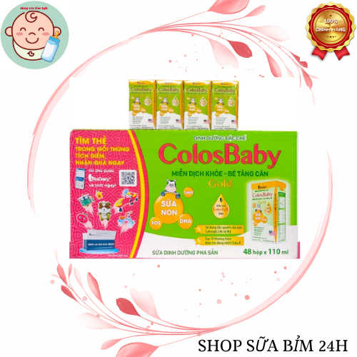 [Quét mã tích xu] Sữa bột pha sẵn Colosbaby 110ml (thùng × 48hộp) Date 2024
