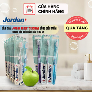 Bộ 6 bàn chải đánh răng Jordan Target Sensitive, Lông siêu mềm siêu mỏng 0.01mm