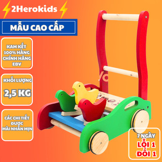 💥FREESHIP💥Xe tập đi cho bé mẫu CAO CẤP Ô TÔ GỖ AN TOÀN Hiệu Em Bé Vàng