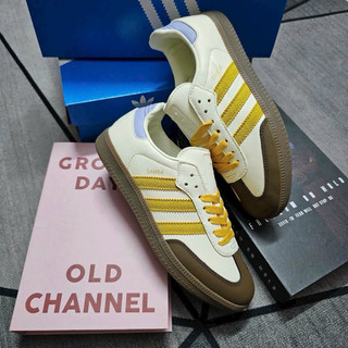 Giày sneaker SAMBA trắng vạch vàng