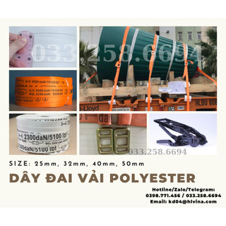 (FREESHIP) Dây đai vải polyester 32mm tiêu chuẩn Đức