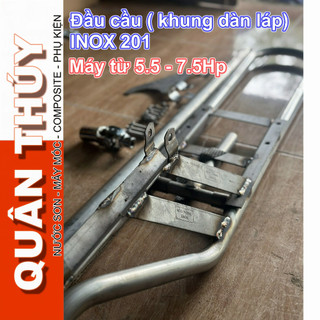 Khung dàn láp, nền láp đuôi tôm inox 201 - cốt ngay, cốt xéo - dùng cho máy xăng 5.5/6.5/7/7.5hp, tương đương 163-225cc