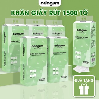 Giấy Rút Vệ Sinh 4 Lớp 3 Màu Dai Mịn Thấm Nước Tốt  An Toàn 4K Cho Sức Khỏe Adagum