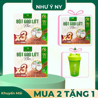 Bột gạo lứt như ý plus x3, giảm cân hiệu quả tặng ly như ý ny