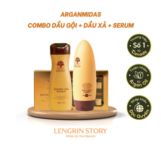 Combo dầu gội + dầu xả + serum arganmidas hỗ trợ ngăn rụng và kích thích mọc tóc