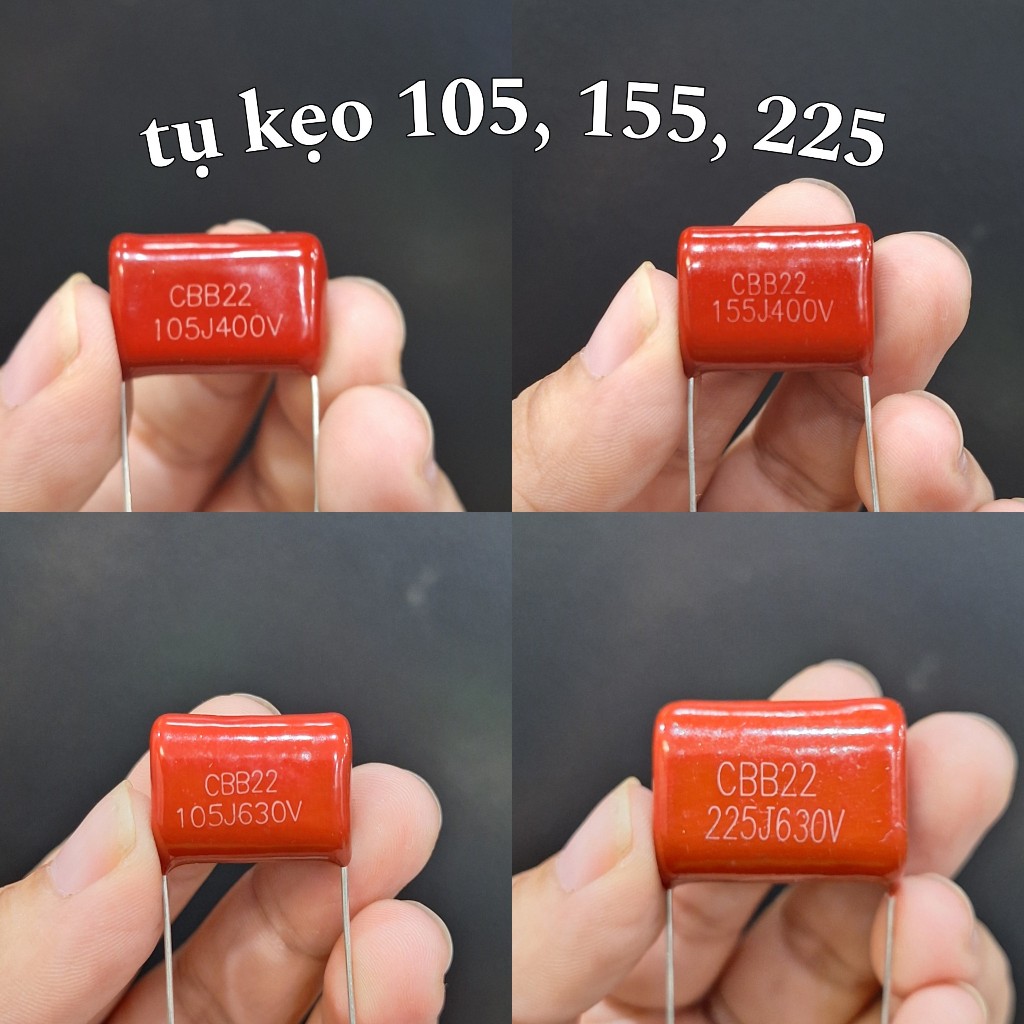 [Ảnh thật] Tụ kẹo, tụ đỏ 105 - 155 - 225