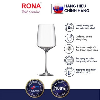 Ly pha lê uống rượu vang đỏ Vísta 520 ml Tiệp Khắc