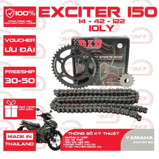 Nhông sên dĩa xe Exciter 150 , Fz150 sên DID 10 ly
