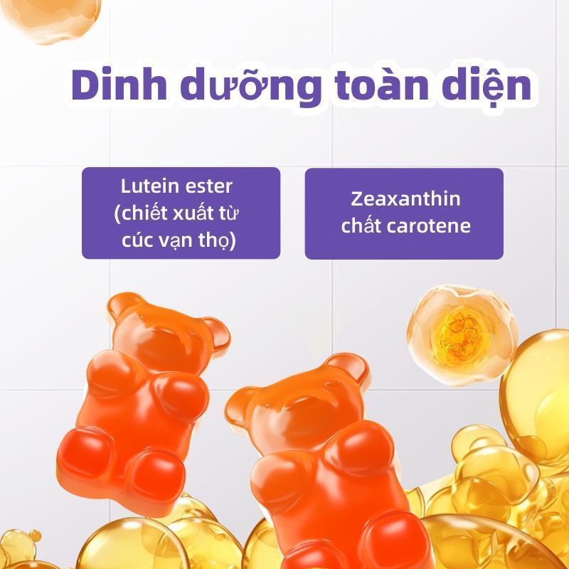 Kẹo Dẻo Hình Gấu Vị Việt Quất Bổ Sung Lutein Cho Mắt Cải Thiện Tình Trạng Mỏi Mắt, Khô Mắt - QUEENSHOP68