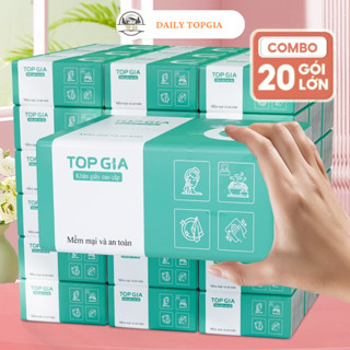 Giấy ăn rút lụa gói lớn Top Gia gói 100 rút 4 lớp siêu dai và không bị bụi giấy