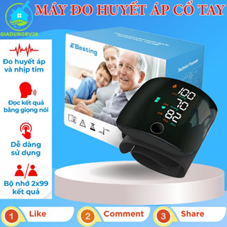 Máy đo huyết áp cổ tay HITOKO chính hãng, sử dụng đơn giản, tự động cảnh báo huyết áp và nhịp tim bất thường