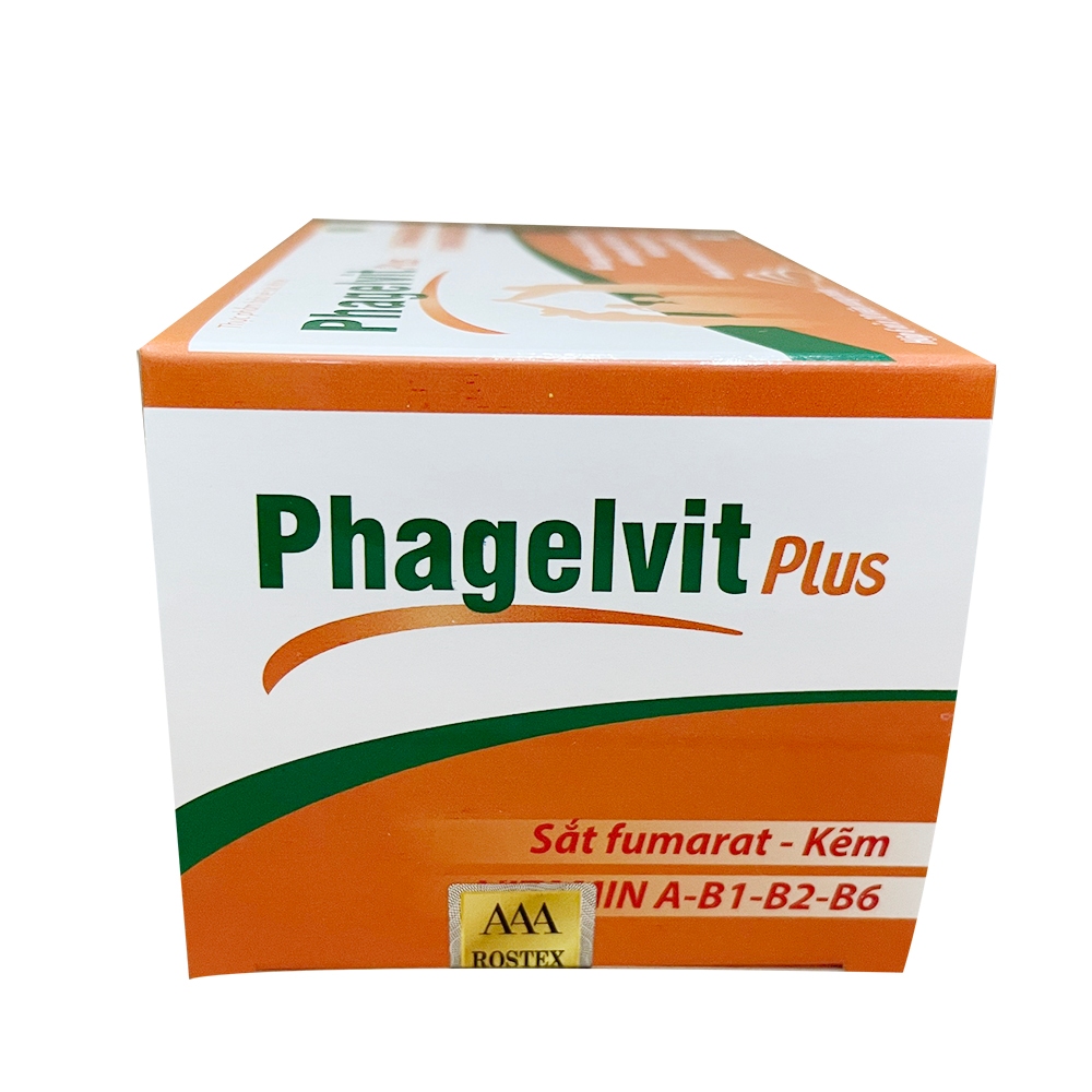 Vitamin tổng hợp và khoáng chất Phagelvit Plus (60 viên) tăng sức khỏe, sức đề kháng - Vỉ 60 viên