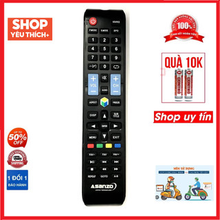 Điều khiển remote từ xa dùng cho tivi asanzo smart REC hàng xịn-đầu bấm tivi asanzo smart REC hàng xịn