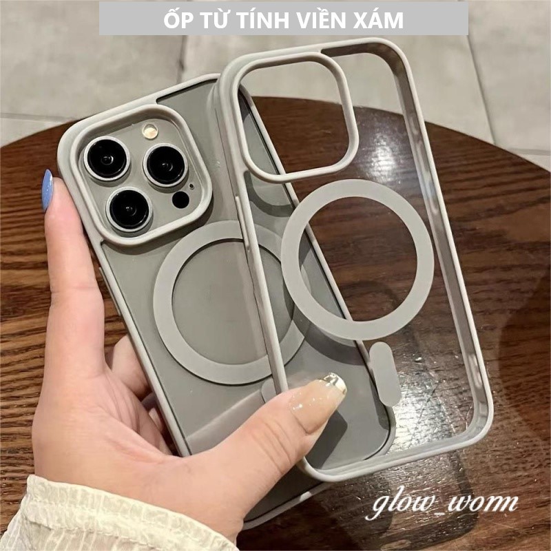 Ốp lưng iphone 16/15/14/13/12/11/Pro/Max/Plus/Xs/X/XR/7/8 trong suốt, từ tính, hỗ trợ sạc không dây | BigBuy360 - bigbuy360.vn