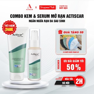 Combo Kem Rạn Da Actiscar Stretch 100ml và Serum Rạn Da 30ml