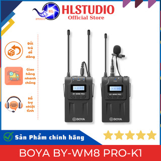 Micro Thu Âm Cài Áo Không Dây BOYA BY-WM8 PRO-K1 HL Studio