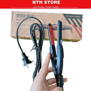 Máy là duỗi ép tóc mini lưỡi đỏ SPEED-HEAT kẹp mái , kẹp tóc nam