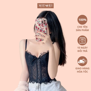 Áo Corset ren dây đan có gọng Sexy mút mỏng phối đồ siêu xinh C9