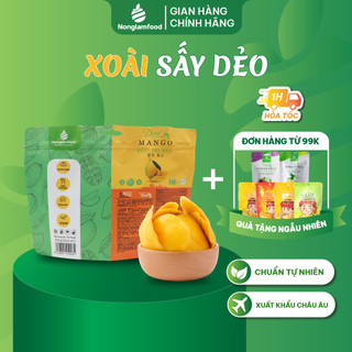 [HÀNG XUẤT KHẨU LOẠI 1] Xoài sấy dẻo thượng hạng Nonglamfood túi 454g | Túi lớn siêu tiết kiệm