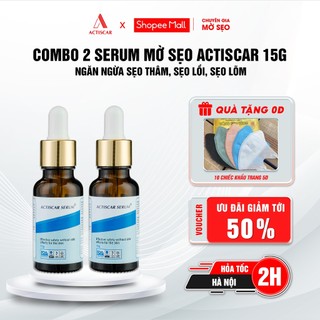 Bộ 2 Serum Actiscar Xoá Mờ Sẹo Lồi, Sẹo Lõm, Sẹo Rỗ, Sẹo Thâm Lâu Năm 15ml