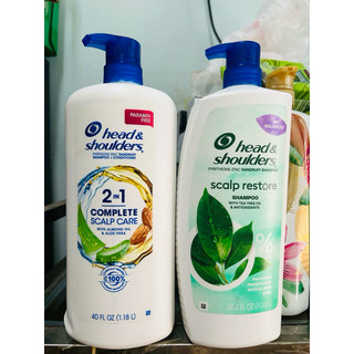 Dầu gội xả 2in1 Head and Shoulder Hạnh Nhân 1.18L, head trà xanh