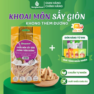 Khoai môn sấy giòn không đường nonglamfood 100g | crispy dried taro | healthy snack