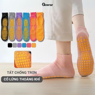Tất chống trơn trượt cao cấp GOMTAT nhiều kích thước dành cho nam nữ và trẻ em, chất liệu cotton mềm mịn- JZ-2504-1DOI