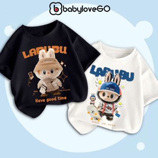 Áo thun cho bé BabyloveGO BST áo phông cộc tay cổ tròn in hình LABUBU độc đáo