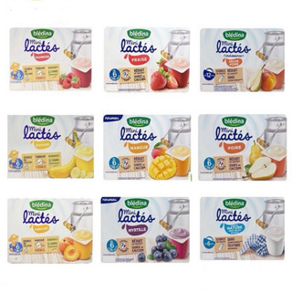 [Nhập khẩu chính hãng] Sữa chua nguội Bledina Pháp đủ vị Xoài, Chuối, Dâu, Mơ, Date xa  - Vỉ 6 hộp