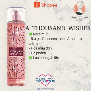 A thousand wishes xịt thơm tắm dưỡng bath & body works 236ml