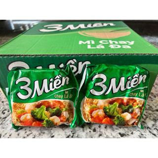 Thùng 30 gói mì chay lá đa 3 Miền 65g