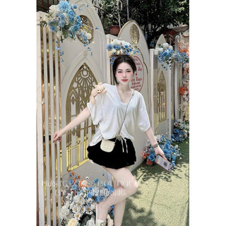 Set áo phông gắn gấu kèm chân váy